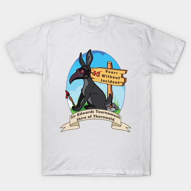 Eddies Fundraiser Shirt: Dark Bunny Version T-Shirt by Yotebeth